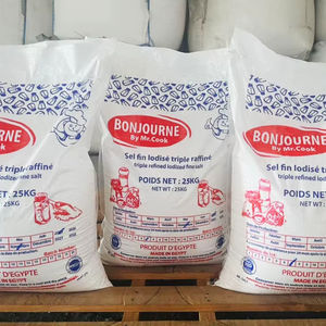BONJOURNE Sal Marina Egipcia Premium de Triple Refinación, 25 kg, Sal de Mesa Blanca en Polvo, Grado Alimenticio, Yodo Opcional, Bolsa/Sachet - Product Image 1