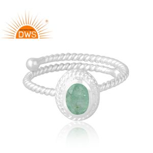 Anillo de piedras preciosas de cuarzo de fresa verde Natural de Plata de Ley 925 más vendido, joyería para mujer, regalo para ella - Product Image 3