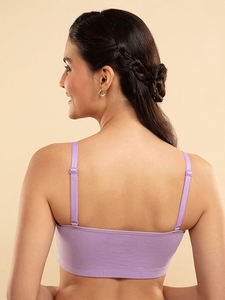 Por encargo 100% algodón púrpura Rosa Color señoras acolchado sujetador mejor precio de fábrica Bangladesh - Product Image 3