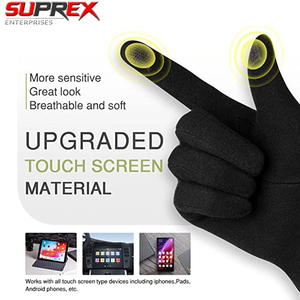 Custom Convertible Cotton/Polyester/Spandex Wrist-Length Fingerless <b>Gloves</b> <b>Touchscreen</b> Winter Knit Flip Top Thermal Soft Stretch - Product Image 2