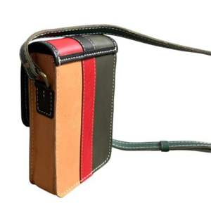 Bolso cruzado de cuero multitono Retro de moda hecho a mano elegante Vintage Color Block estilo monedero para elegantes trajes diarios - Product Image 2