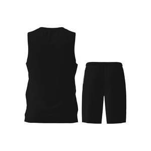 Conjunto de uniforme de baloncesto para hombre con logotipo personalizado transpirable de talla grande con posición de logotipo frontal - Product Image 3