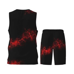 Ensemble de vêtements de basket-ball de qualité supérieure au design personnalisé Vêtements de sport sans manches Impression par transfert thermique Polyester/coton antibactérien - Product Image 4
