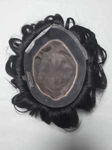 Korian Mono Indian Hair <b>Wig</b> Toupee for <b>Men</b> Natural Wave Loose Deep Wave Deep Wave Prothesis Taz Hair BD - Product Image 4