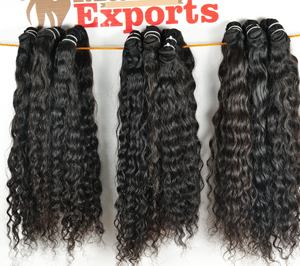 Cheveux humains longs bouclés noirs vierges Remy Extensions de cheveux humains indiens ondulés naturels et super ondulés de meilleure qualité - Product Image 3