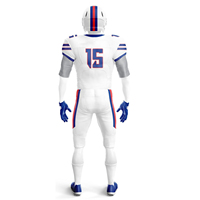 Mejor Diseño, Uniformes de Fútbol Americano Personalizados con Impresión, Hombreras 100% Poliéster, Servicio OEM, Tela Transpirable, Manga Corta