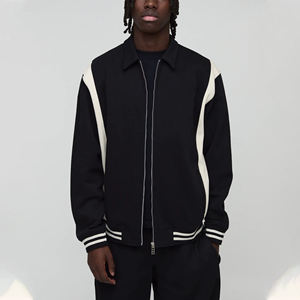 Winter Custom Made Mens Waterproof Leather Varsity Jacket with Stand Collar and Front Logo PU Fabric Customizable - Product Image 1