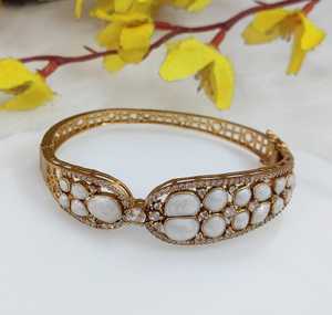 กำไลข้อมืออเมริกันไดมอนด์แบบอิตาเลียนมีนาคารีสำหรับผู้หญิง คุณภาพพรีเมียม กำไลแบบเปิดได้ เหมาะสำหรับงานปาร์ตี้ สวมใส่สบายๆ ในชีวิตประจำวัน - Product Image 2