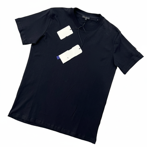 T-shirt en coton uni pour homme avec logo personnalisé, manches courtes, col rond, tissu doux et respirant pour impression de marque privée - Product Image 5