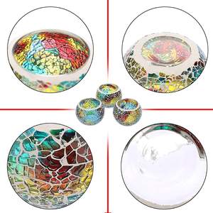 <b>Square</b> Mosaic Glass Tea Light & Votive <b>Candle</b> Holders Christmas Wedding Decoration <b>Candle</b> Stands - Product Image 4