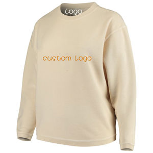 Sudadera con cordón lavada para mujer con estampado gráfico transpirable y cuello redondo acogedor de algodón 100% personalizado - Product Image 5