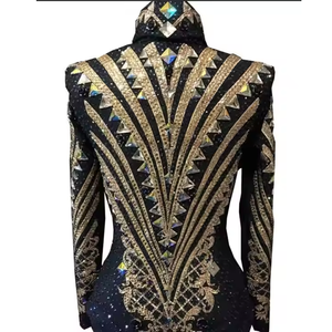 Veste Western Showmanship de luxe avec détails en cristal Veste de cheval personnalisée avec logo pour cavaliers et interprètes - Product Image 2
