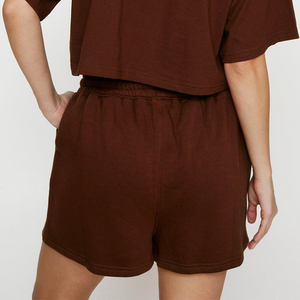 เซ็ตเสื้อยืดและกางเกงขาสั้น2ชิ้นสำหรับ2026แฟชั่นฤดูร้อนของผู้หญิงชุดครอปแบบลำลองออกแบบได้ตามต้องการ - Product Image 4