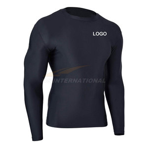 All Sizes Long Sleeve Professional Mens Rash Guards High Quality Wholesale Prices UV Protection Surfing <b>Swimming</b> Workout Rash - Product Image 2