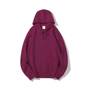 Sudadera con capucha de algodón de otoño para hombre de alta calidad, patrón sólido, logotipo bordado personalizado, jersey de tamaño suelto, Tops, estilo Hip Hop - Product Image 3