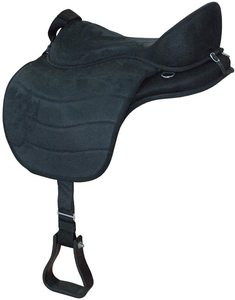 Synthétique sans arbre Bareback Full Suede Long Flap FREEMAX Western Endurance Léger Cheval Selle Tack Free Etriers - Product Image 1