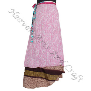 ใหม่ล่าสุดชุดกระโปรงผ้าไหมยาวสไตล์ฮิปปี้ยิปซีสำหรับผู้หญิง5ชิ้นกระโปรงผ้าไหมมหัศจรรย์แบบกลับด้านได้38นิ้วสไตล์โบโฮ - Product Image 6