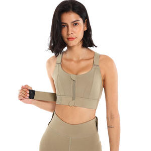 Soutien-gorge de sport à dos croisé pour femmes avec bretelles réglables en tissu respirant pour un maintien parfait - Product Image 3