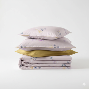 Ensemble de literie de luxe en microfibre, 4 pièces, tissu 100% polyester tissé 125 g/m², collection de draps de lit jumeaux, housse de couette florale - Product Image 4