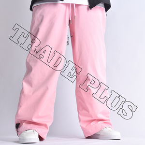 Offre Spéciale Pantalon de ski bavoir extérieur professionnel pour hommes Pantalon baggy de snowboard respirant et imperméable avec fermeture à glissière coupe-vent - Product Image 1