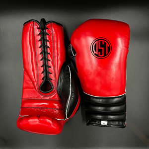 QST Hot Selling Leather Boxing <b>Gloves</b> Full Finger <b>Moisture</b> Wicking Customized Logo Design High Quality Boxing Competition <b>Gloves</b> - Product Image 1
