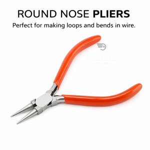 MANAN INSTRUMENTS Alicates de Punta Redonda de 5.3 Pulgadas (135 mm) de Acero Inoxidable, Herramienta para Joyería, Mango Ergonómico de PVC, Manualidades con Alambre - Product Image 2