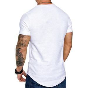 Wholesale Price Men's <b>Top</b> Slim Fit O-Neck <b>Short</b> <b>Sleeve</b> High Quality 100% Cotton <b>Knitted</b> Fitness Casual Hip Hop Streetwear - Product Image 6