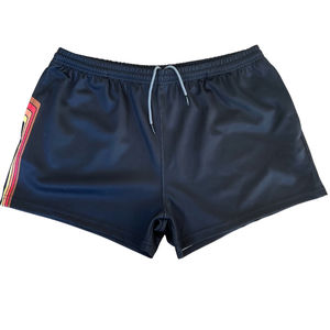 Venta al por mayor directo de fábrica personalizado Footy Shorts 100% poliéster dos tonos Rugby Footy Shorts con bolsillo para las mujeres - Product Image 1
