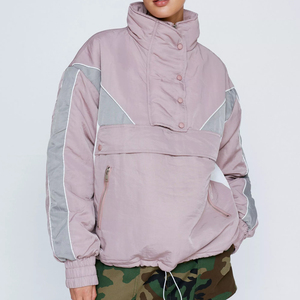 Veste Coupe-Vent Personnalisable Bleu Cobalt à Col Zip pour Homme, Tissu Performance, Manches Longues, Culotte Active à Panneaux Blocs - Product Image 1