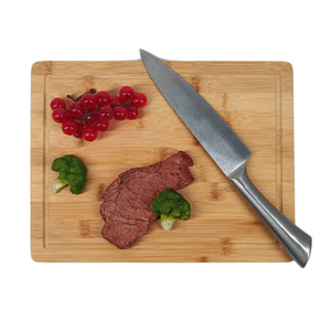 เขียงไม้ไผ่ธรรมชาติ WDF OEM สำหรับครัว พร้อมฟังก์ชั่นทำความสะอาดตัวเอง พร้อมร่องสำหรับน้ำ - Product Image 4