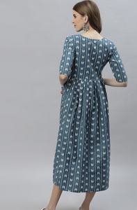 Robe ethnique pour femmes de haute qualité, design tissé, design imprimé élégant, robe pour femmes pour les occasions spéciales - Product Image 5