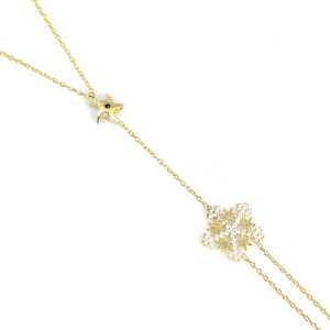 Bracelet fin en argent sterling 925 avec pendentif étoile de mer et flocon de neige Shahmaran - Product Image 5
