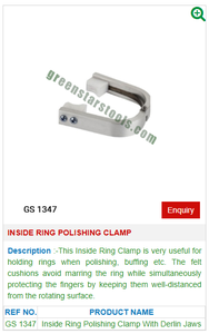 GS 1347 Ring Polishing <b>Clamp</b> with Steel and Stainless Steel Inside Jewelry Pliers for Tools and Jewellery for Professional Use - Product Image 2