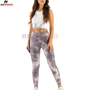 Mallas de Yoga de alta calidad para mujer, ropa de entrenamiento de cintura alta de Color sólido, mallas de diseño único, talla XL - Product Image 5