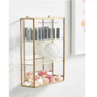 Organisateur de parfum boîte de présentation en verre étagère en métal pour vanité cosmétiques trousse de maquillage présentoirs boîte de rangement