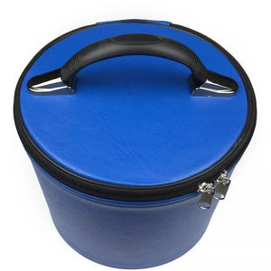 Deluxe Masonic Fez Cap Case Azul Imitación de cuero, Hat Display Caja de almacenamiento Mango sólido para llevar a mano - Product Image 3