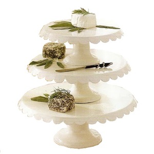Dinner Table Centerpieces Metal Cake Stand White Powder Coated Shiny Finishing Cake Stand - Product Image 2