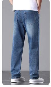 Pantalones vaqueros de pierna recta de moda para hombre, pantalones de pierna ancha de cintura alta, informales, cómodos, primavera, verano, nuevo estilo - Product Image 3