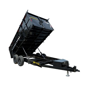 Used Steel 7x14 AMP Dump Trailer <b>for</b> Farm Use Hydraulic Lift Motor Axle Gear 3-Year Warranty - Product Image 2