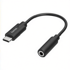 Adaptador de Audio USB Tipo C a Mini Jack de 3.5 mm, Convertidor Macho a Hembra Negro para Auriculares y Audífonos - Product Image 1