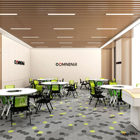 Chaises métalliques modernes et confortables, table de formation pliable en plastique ABS, mobilier scolaire et de bureau mobile pour la maison, le bureau et l'hôpital