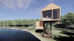 โรงเรือนสำเร็จรูปขนาด28ตารางเมตรสำหรับเวียดนามดีไซน์ LCB02บังกะโลอุตสาหกรรม40HC ทันสมัยคุณภาพสูง - Product Image 2