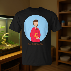 Snake Mom <b>Reptile</b> Lover T-Shirt Unisex Adult Size Small To XXL Pet Owner Gift - Product Image 3