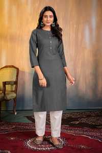 New Trendy <span class=keywords><strong>Design</strong></span> Kurti aus reiner Baumwolle mit Hose für Damen zum Großhandels preis vom indischen Lieferanten erhältlich - Product Image 6