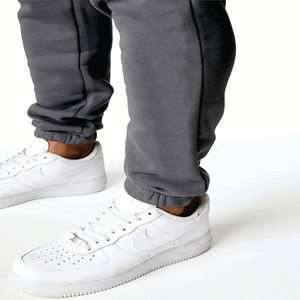 Sudadera con capucha de forro polar gris para hombre, estilo casual, ajustada, deportiva, para entrenamiento, con capucha con cordón ajustable y parte frontal - Product Image 4