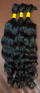 CHEVEUX HUMAINS NOIR COULEUR NATURELLE EN VRAC TIRÉ UNIQUEMENT - Product Image 6