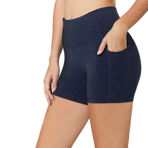 <b>Women's</b> High Waist Workout <b>Shorts</b> Elastic Waist Closure Gym Yoga Biker <b>Shorts</b> Seamless Running <b>Shorts</b> OEM ODM Service - Product Image 3