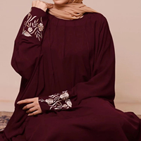 Abaya ethnique en satin respirant 2025 – Robe longue élégante et modeste pour le printemps et l'été – Idéale pour les fêtes – Confortable – Meilleure vente – Spécial Aïd musulman