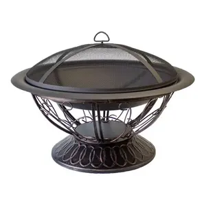 Latest Outdoor Iron Metal Fire Pits <b>Wood</b> and Coal <b>Burning</b> Pits with Stand Customizes Size in High Quality Finishing for Sale - Product Image 6