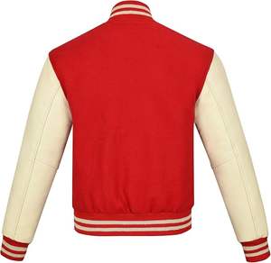 OEM couleur personnalisée hiver Vintage broderie école collège hommes vestes laine Letterman varsity veste homme - Product Image 4